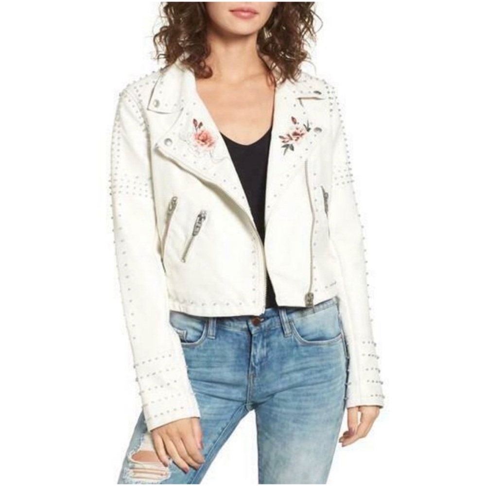 NWT BlankNYC Studded Full Bloom Moto Jacket